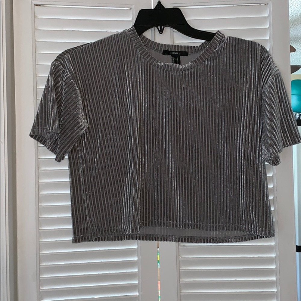 Silver Crop top!